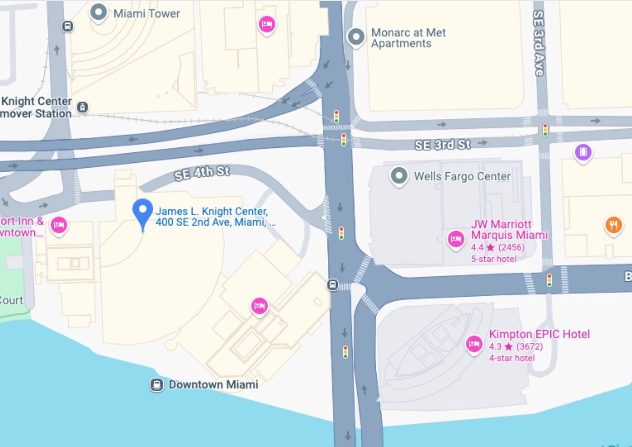Driving directions map to the Safe Streets Cinema 2026 event